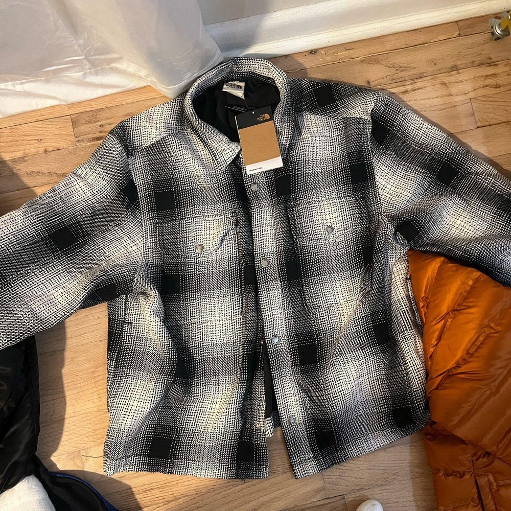 The North Face Black and White Plaid Men's Jacket